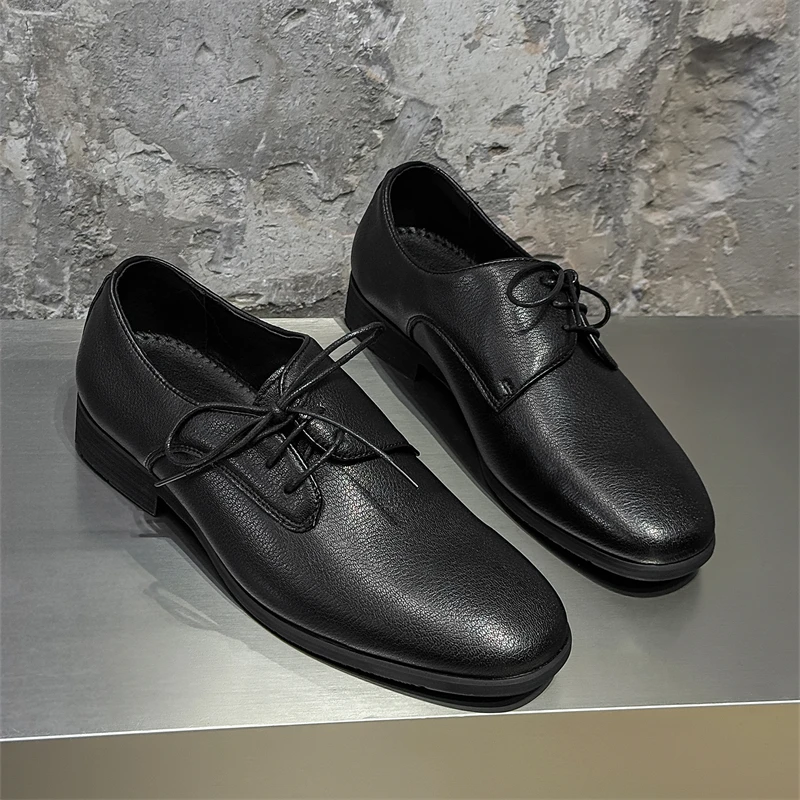 High End New Fashion Trend Single Shoe Internet Celebrity Exquisite  Comfortable Retro Side Shoelaces