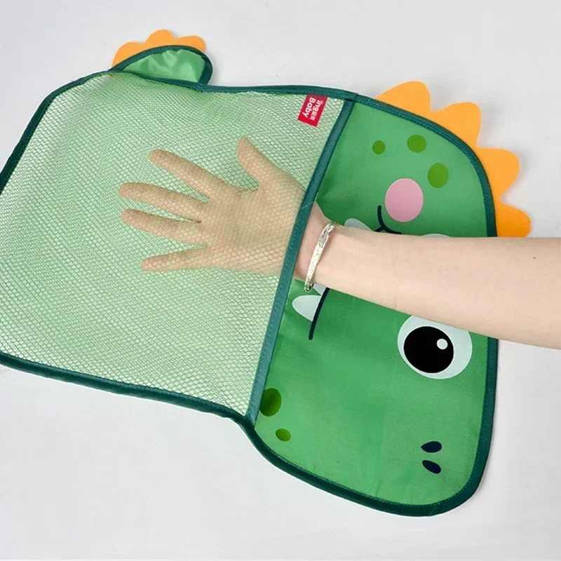 Bathroom Bathtub Dinosaur Animal Bath Toys DollHanging Bag Water Toys Basket Mesh Bag Organizer Kids Tidy Storage Suction