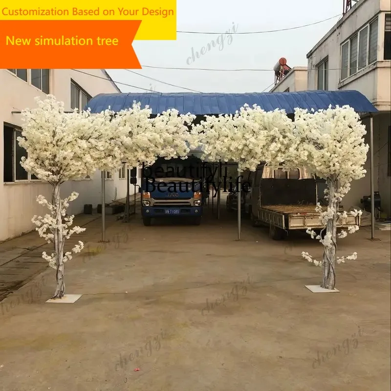 A29  Emulational Peach Tree Large Simulation Wedding Wishing Tree Window Interior Decoration Ornaments