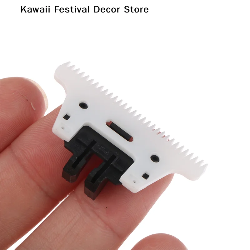 K1pc Ceramic Blade Cutter For Magic Clip Cordless 2-Hole Clipper Fit Most Hair Clipper Hair Trimmer Beard Blade Hair Removal