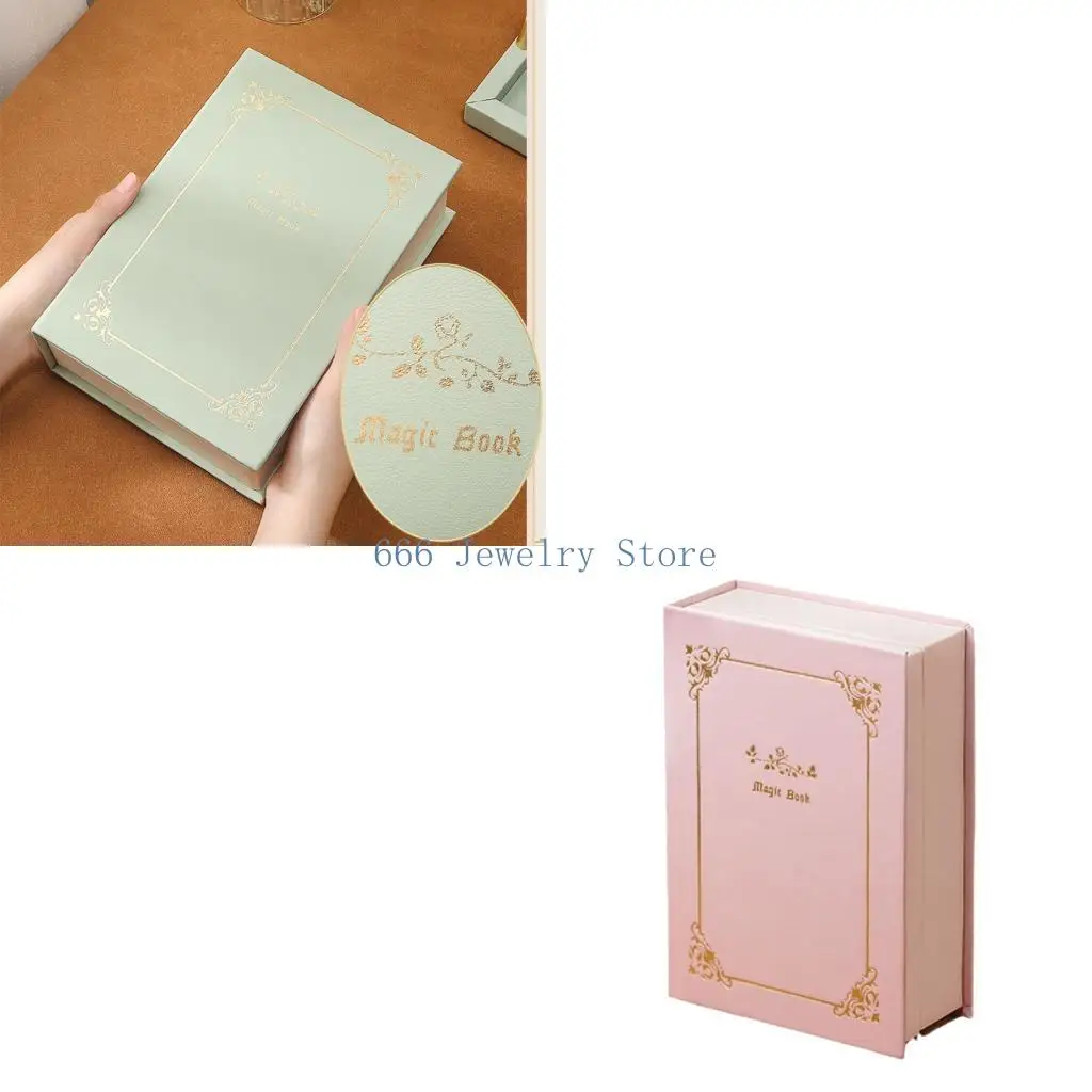 F2TD Versatile Jewelry Organiser PU Leather Storage Book For Various Small Items