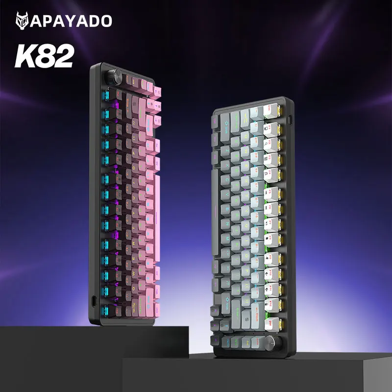 Mechanical Keyboard,Cool Backlight,Multifunctional Knob ,Full Key Hot Swappable,Wired Connection,Windows&Mac
