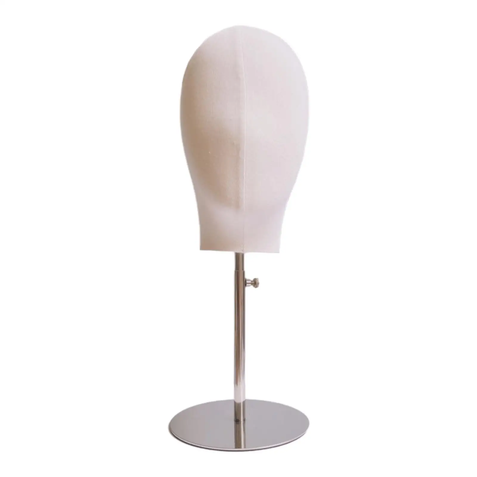 Canvas Block Head Desktop Manikin Cloth Head for Hat Hair Styling Headwear