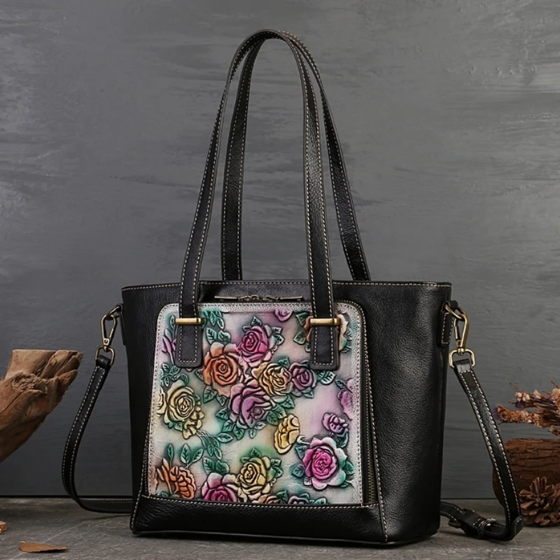 Fashion Trend Luxury Women Handbag Large Capacity Female Tote Pack Real Leather Travel Ladies Shoulder Crossbody Bag Messenger