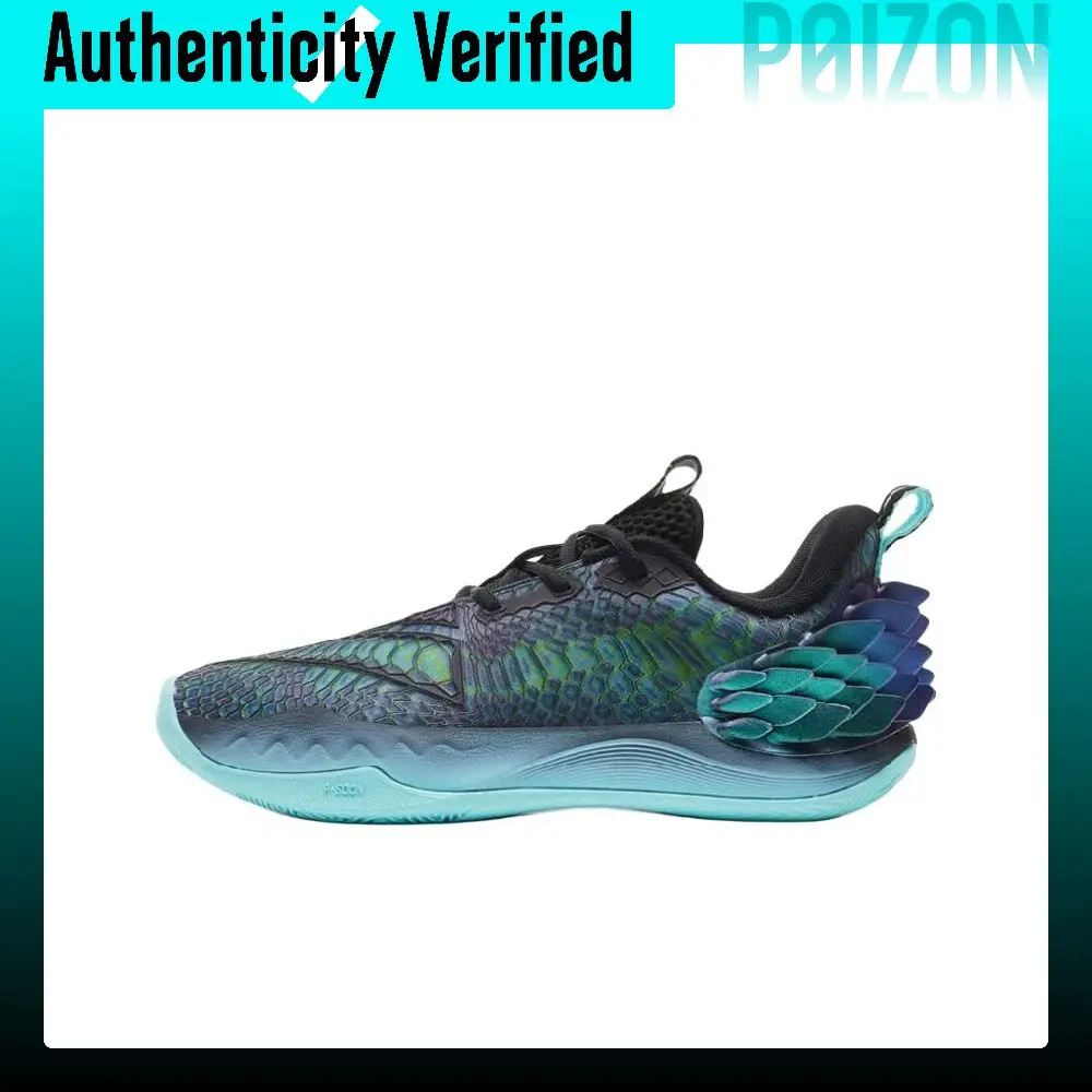 PEAK Taichi Triangle 4.0 Cushioning Abrasion Resistant Impact Resistant Low top Basketball Shoes Men's Blue Black ET53133A