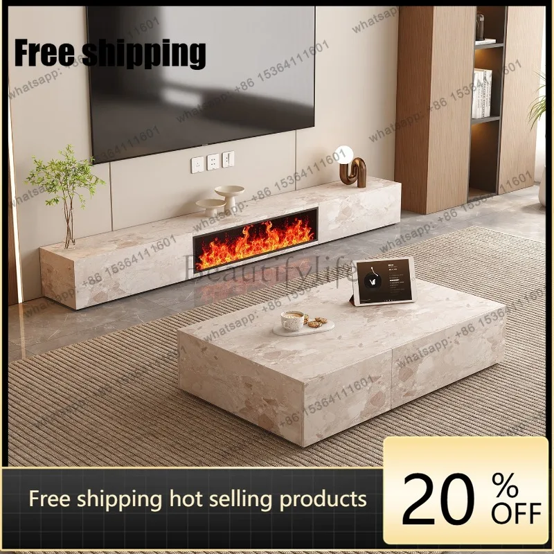 PG Minimalist Simple Tv Cabinet Fireplace Narrow 200Cm Living Room Tv Stands Modern Designer Meuble De Television Furniture Home