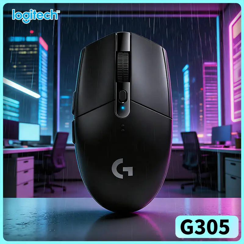 Logitech G305 Wireless Gaming Mouse, 12000 DPI HERO High Precision, 6 Programmable Buttons, 250h Battery, PC Mac Link