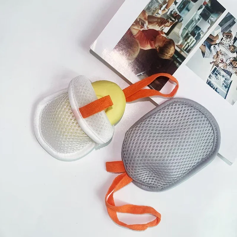 Bath Cleansing Foam Net Double-Sided Soap Bag Body Exfoliating Wash Sponge Bathroom Net Soap Bag