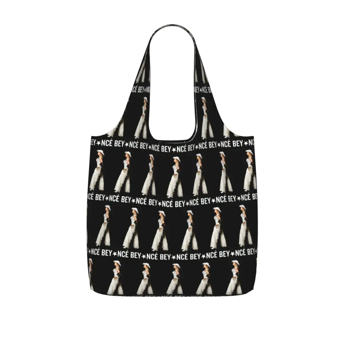 Singer Beyonce Cowboy Carter 2025 Tour Shopping Tote Bag Canvas Large Capacity Shoulder Bags Shopper Grocery Handbag for Women