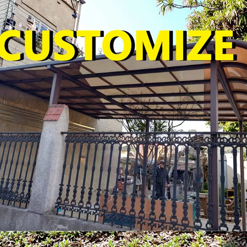 Any Size Custom Rustproof Aluminum Alloy Outdoor Patio Canopy Anti UV Polycarbonate Roof Balcony Garden Weather Resistant Cover
