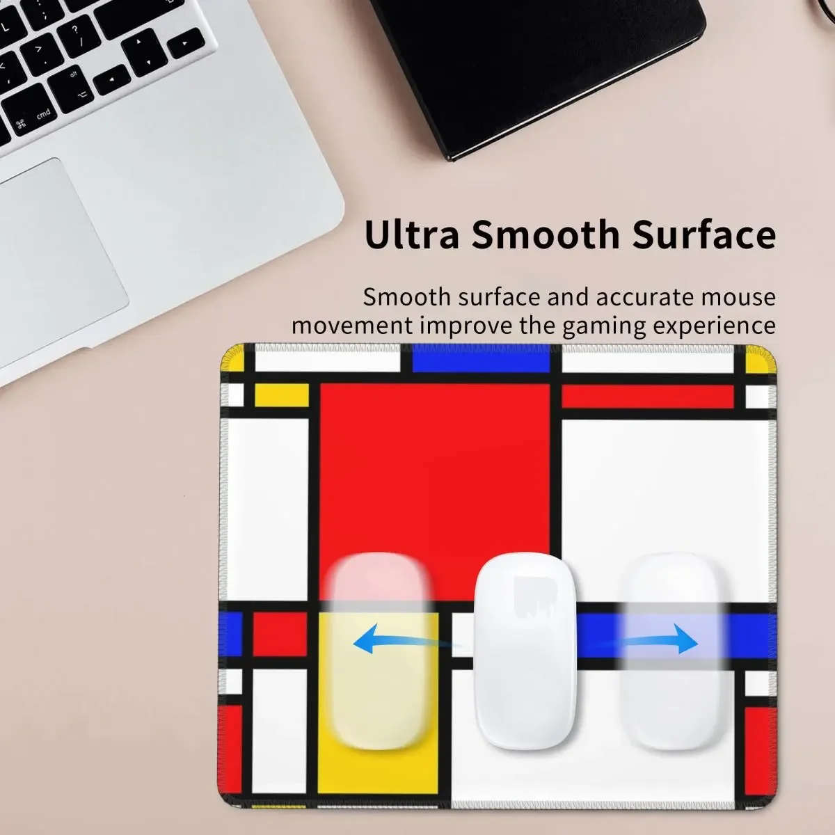 Mondrian Mouse Pad Computer Keyboard Mouse Mat Gaming PC Desk Mat Office Accessories Table Mats