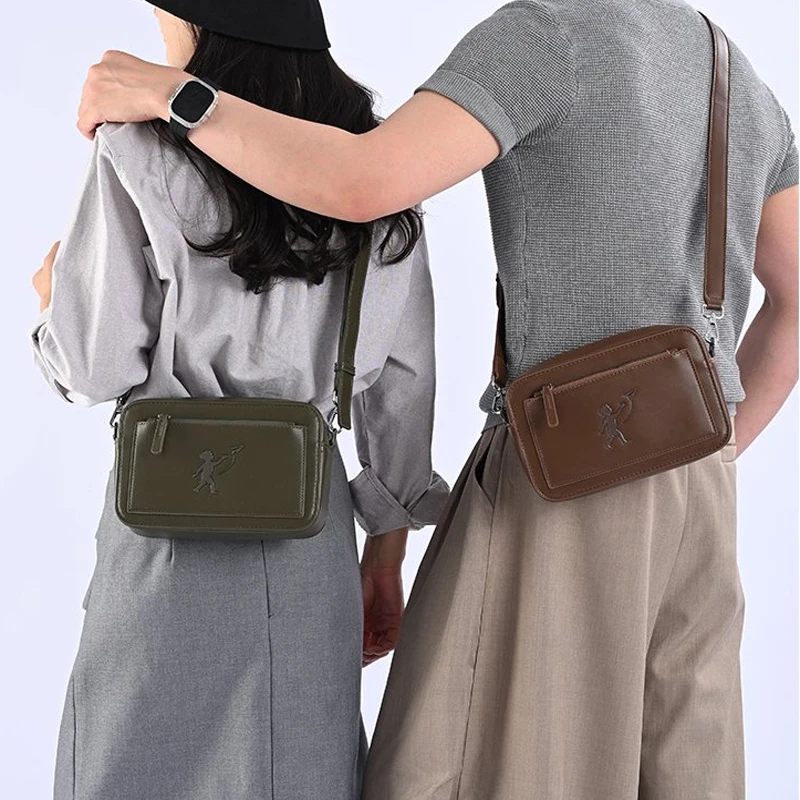 2026 Summer One Size PU Crossbody Bag Zipper Men's Bag