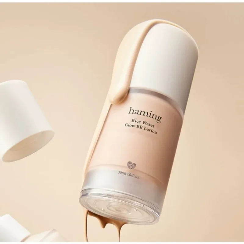 Korean Makeup Haming Rice Powder Foundation 30ml BB Cream  Transparent lightweight Moisturizing Hydrating Brightening BB Cream