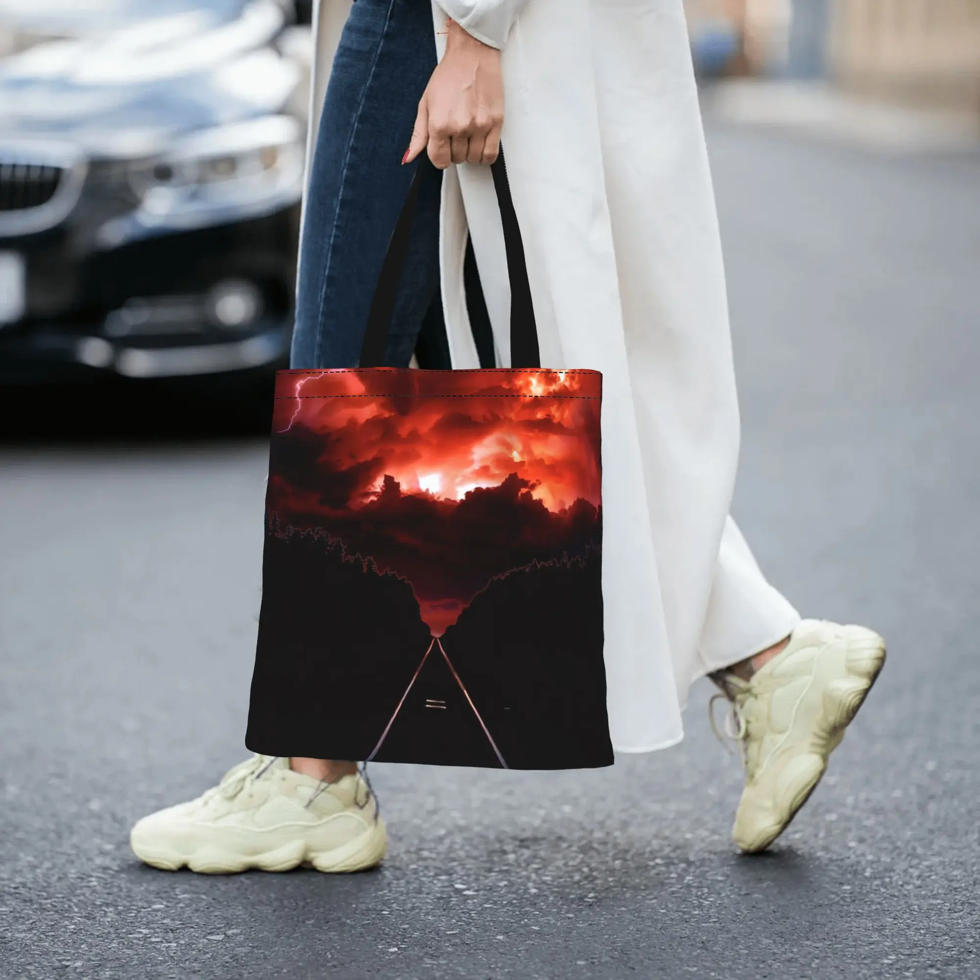 Mind Flayer 3 ST Canvas Tote Bag Perfect for Grocery Women's Top-Handle Bags