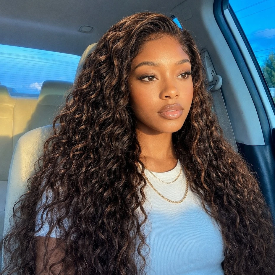 250 Density 5X5 Glueless Wigs Curly Wave 100% Human Hair 8-20 Inch Short Bob Preplucked 13x4 HD Water Deep Wave Lace Front Wigs