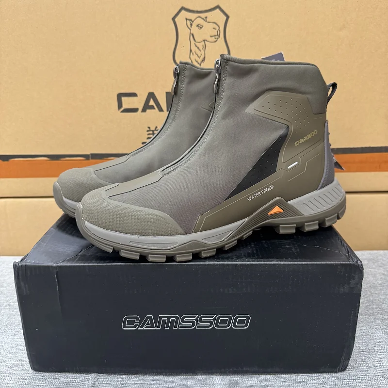 2026 New Luxury Autumn/Winter Mountain Climbing Footwear Designer Zip Outdoor Hiking Shoe Mid-Top Anti Slip Mountaineering Boots