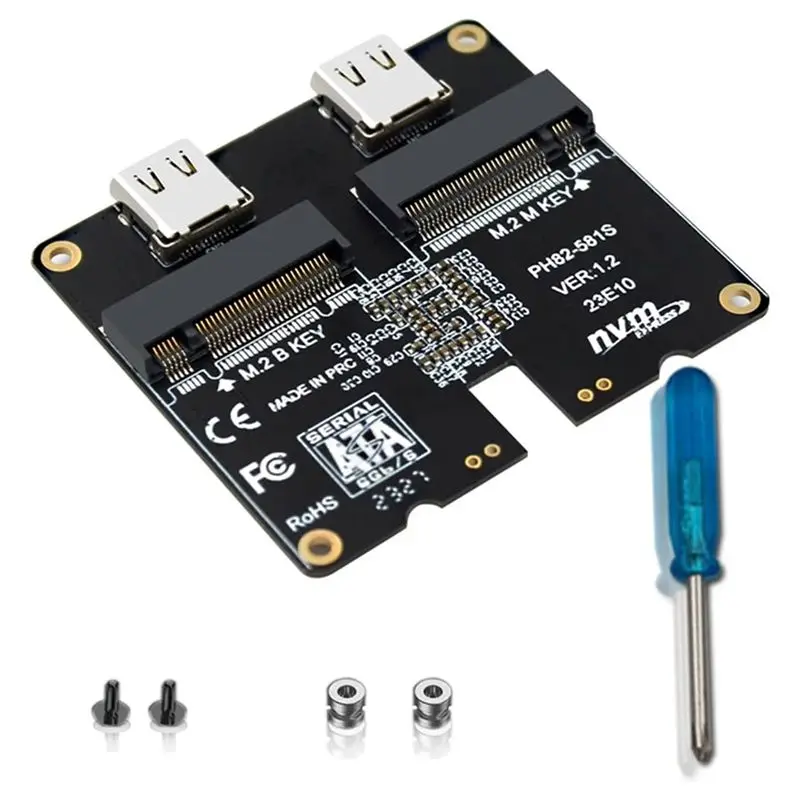 Superior Nvme/SATA USB3.1 Gen2 Adapter Card With JMS581 Chip 1000MB/S Transfer Speed 10Gbps Dualbay Expansion JMS581 Chip