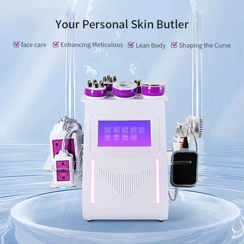 9 in 1 Laser Vacuum Radiofrequency RF 80K Cavi Lipo Slimming Ultrasonic Liposuction Cavitation Machine Face Lifting Body Shaping