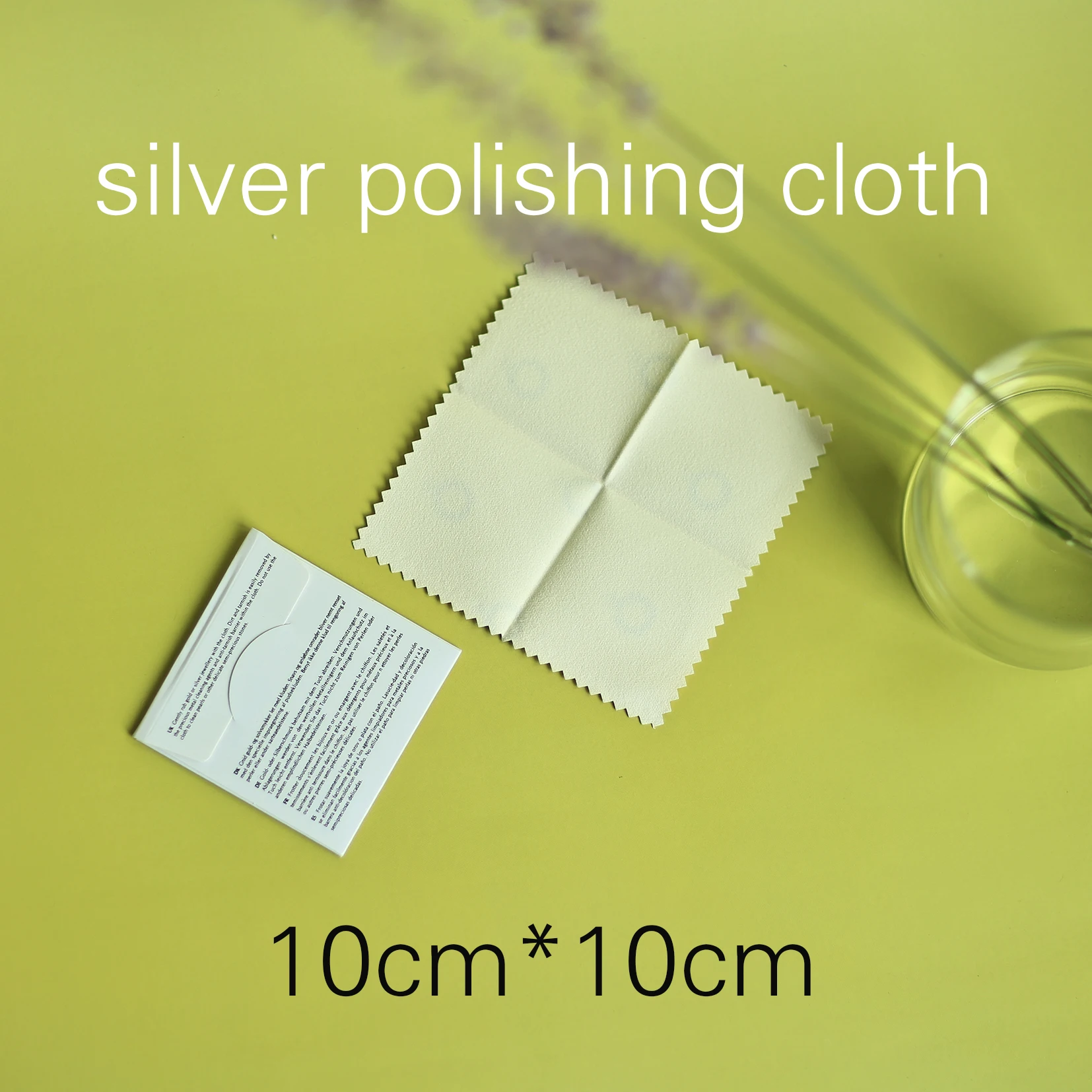 Wholesale 20Pcs Silver Polishing Cloth 10*10CM forCharms Bracelet Bangle Necklace Suitable Silver Jewelry