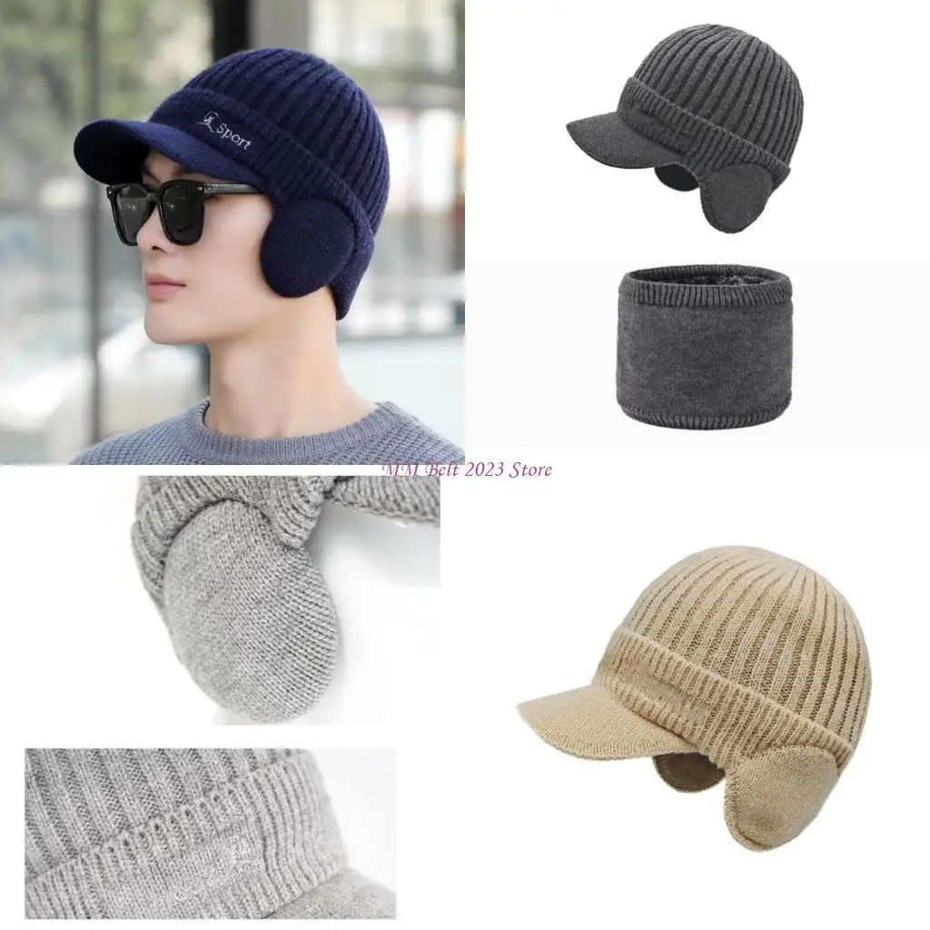 49ME 1 PackWindproof Knitted Ear Cover Cap For Hiking School Daily Warm Accessory