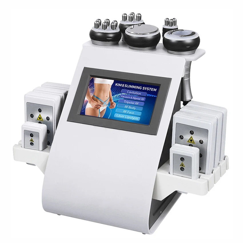6 in 1 Tool 40K Cavitation Ultrasonic Body Slimming Machine Multi-Polar Frequency Anti-Wrinkle Rejuvenation Skin Lift Tighten