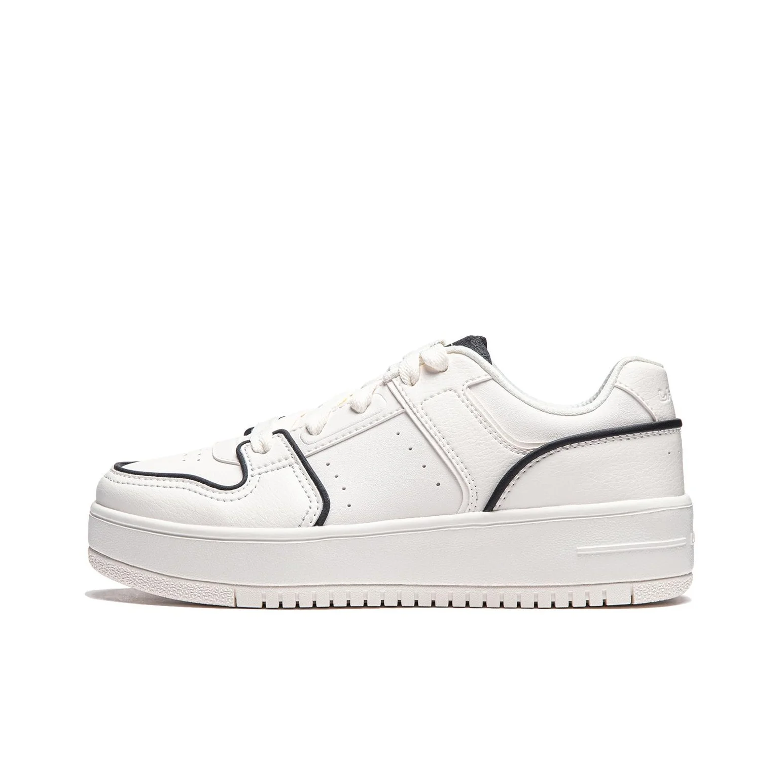 Li Ning Cheese Slip Resistant Abrasion Resistant Low top Skateboard Shoes Women's White Black AGCU104-1
