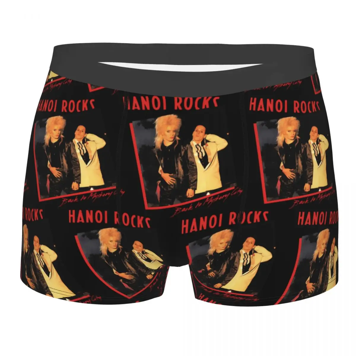 Boxer Underpants Shorts Hanoi Rocks Panties Male Breathable Underwear for Homme Man Boyfriend Gift