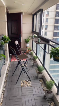 Balcony Railing Hanging Table | Foldable Outdoor Bistro Desk, Adjustable Laptop Stand & Home Office Workstation with Storage
