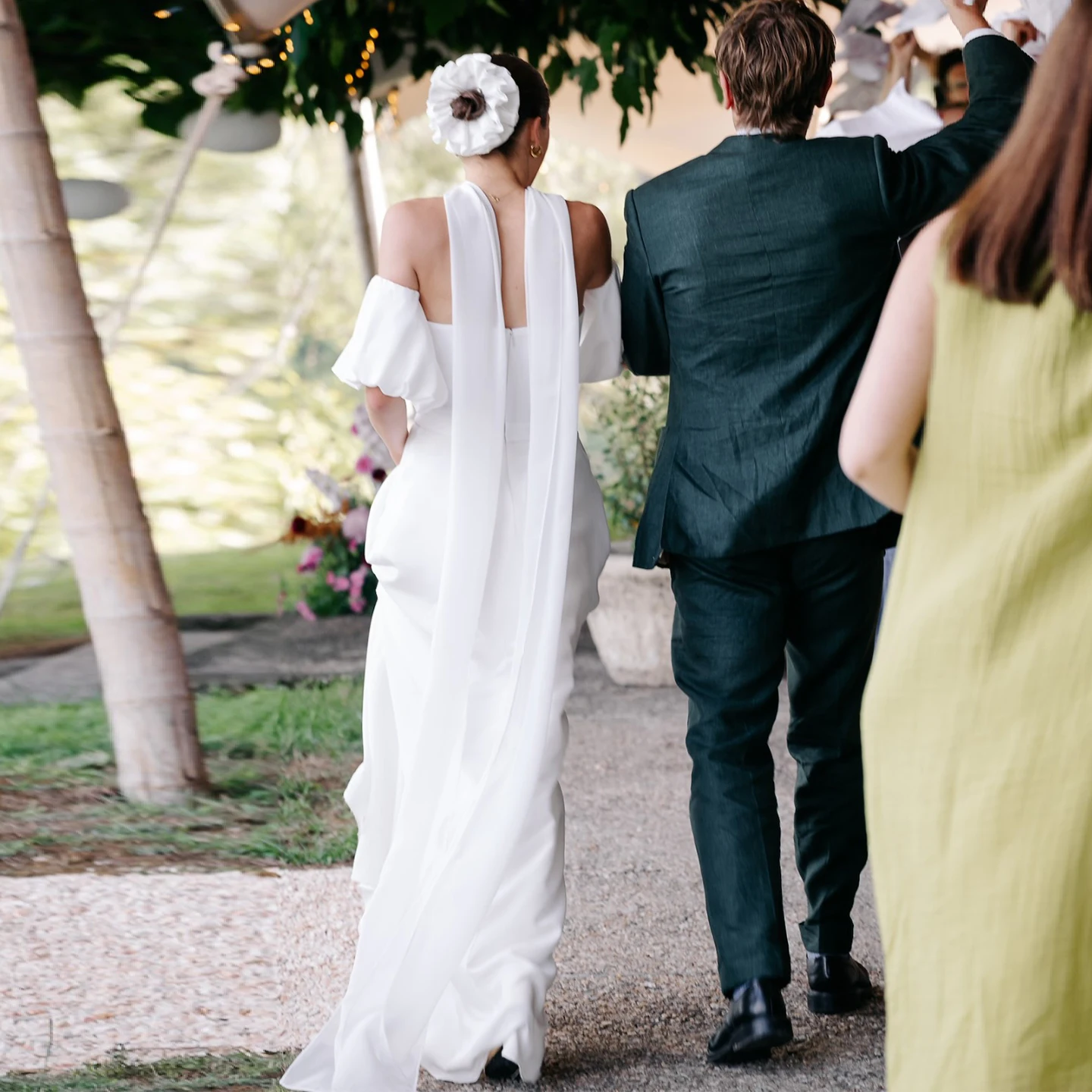 Simple Bridal Scarf Long Chiffon Detachable Chiffon Wedding Neck Tie Elegant Wedding Scarf Shoulder Cape Veil Wrap