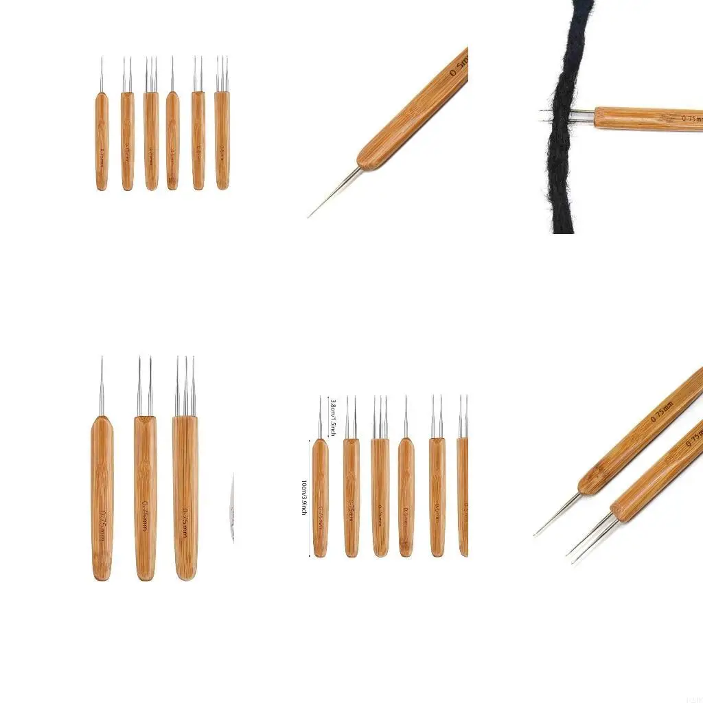 Dreadlock Crochet Hook 1-Hook 2-Hooks 3-Hooks Needle For Dreads Lock Needle