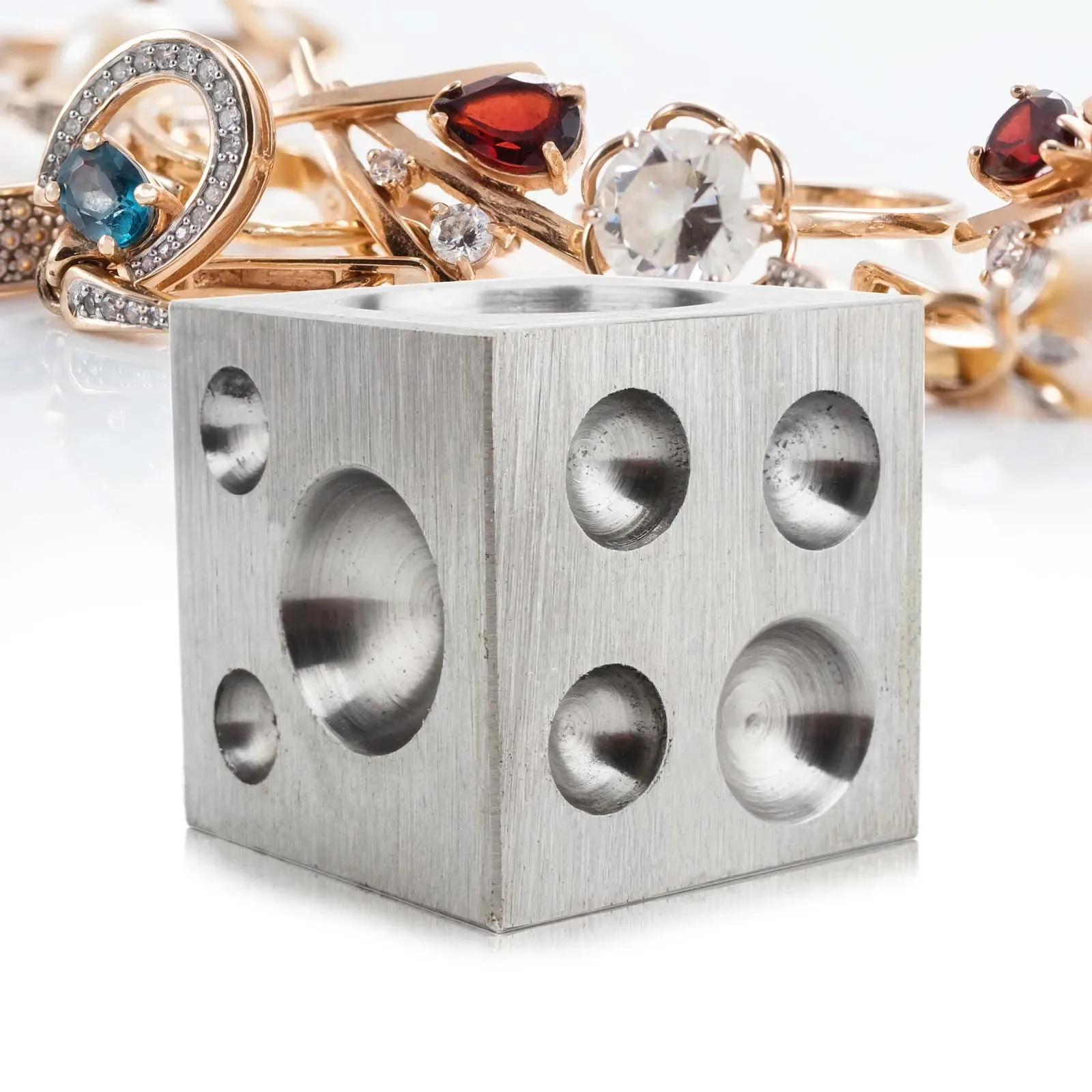 High Carbon Steel Square Punch Mold for Jewelry Making Precision Ring Forming Tool Gold and Silver Processing Punching Die Block