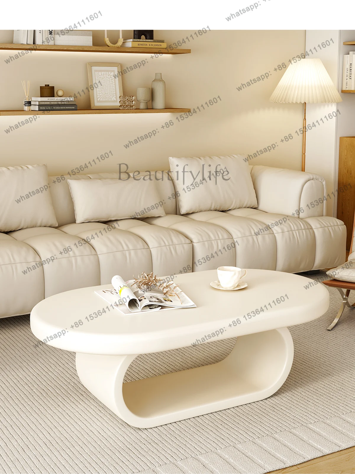 YJ Italian Style Coffee Table Rectangle Simple Minimalist Decor Center Tables Nordic Modern Beistelltisch Living Room Furnitu