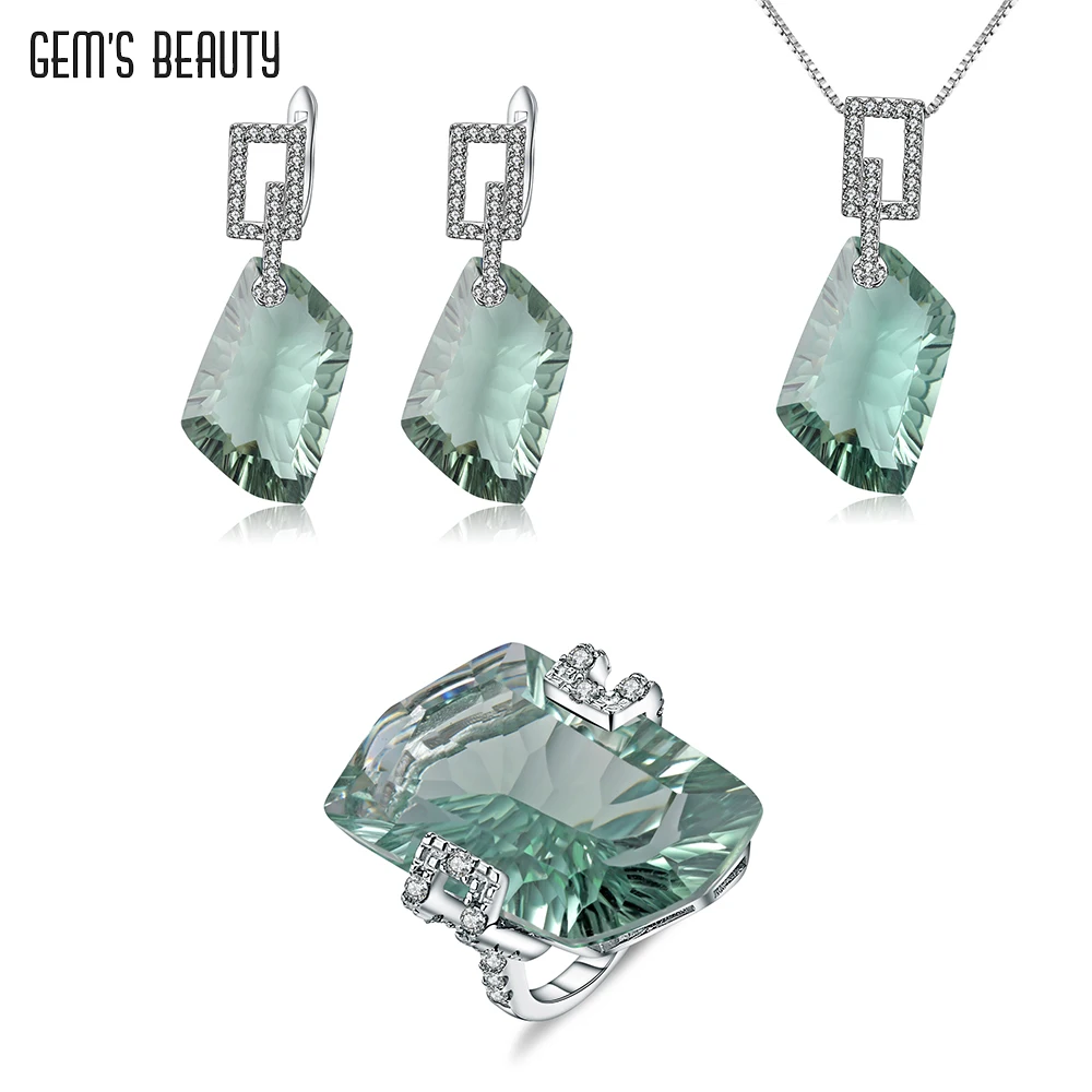 GEM'S BEAUTY jewelry set for women 925 sterling silver Fine jewelry for woman Elegant original