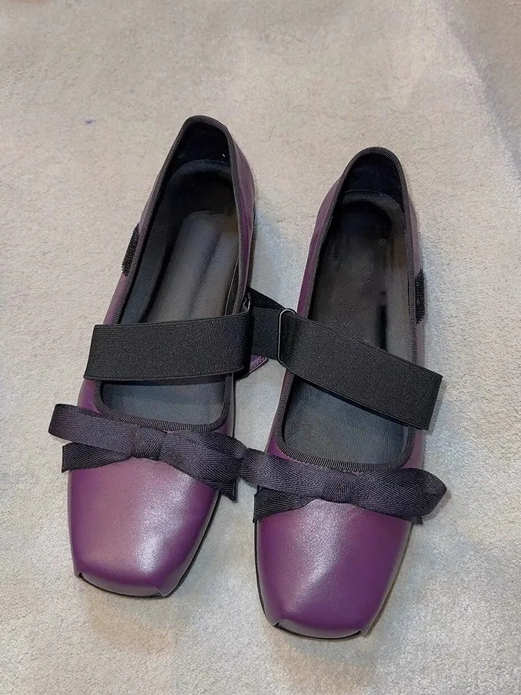 2026  New Comfortable Casual Single Shoes Women's Ballet Shoes Women's Sports Style Shallow Mouth British Style Mary Jane Shoes