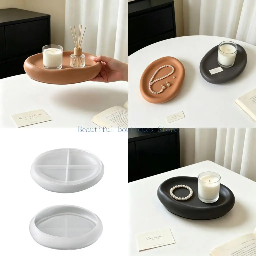 U4LF Small Tray Silicone Mold for DIY Resin Casting, Cloud Outline Tray Mold with Smooth Cavity for Epoxy Resin, UV Resin,