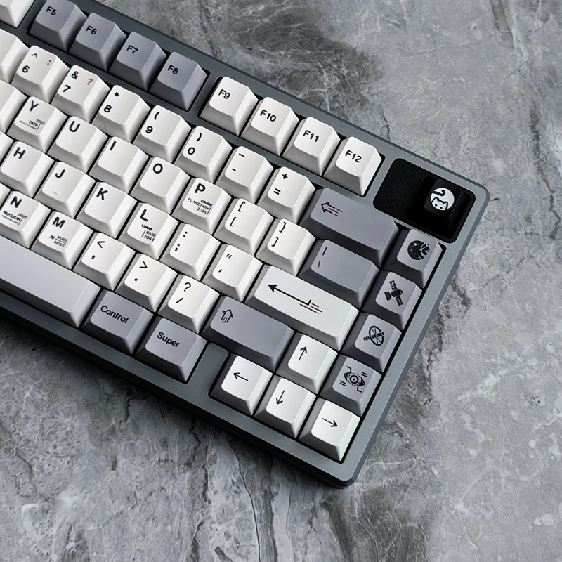 Mechanical Keyboard Keycap Space Crisis Theme 142 Keys Cherry Profile DYE Subbed PBT Full Sets For GH60 GK61 64 68 75 84 87 104