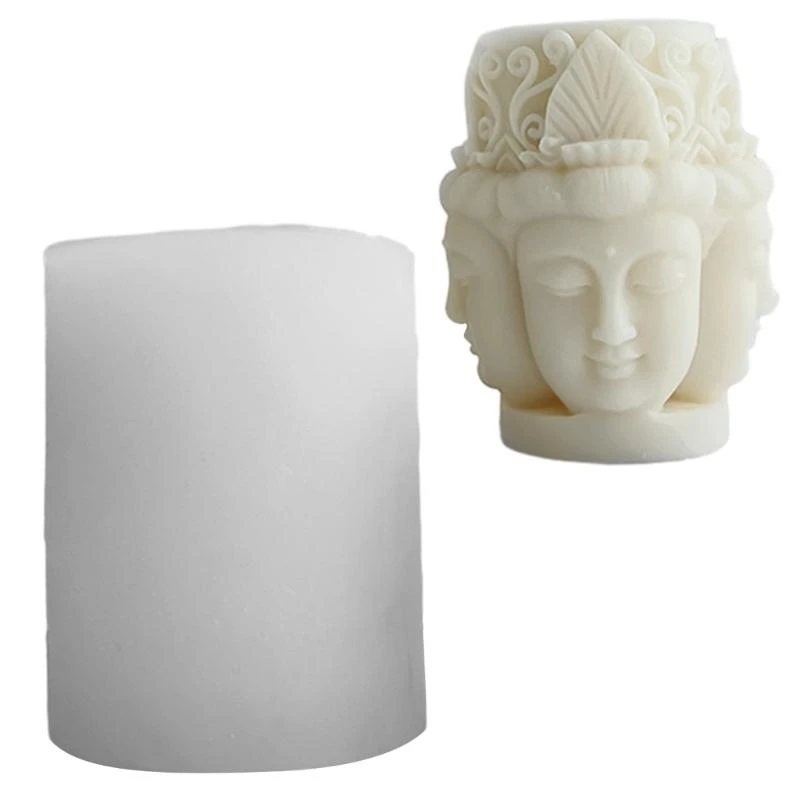 3D Buddhas Silicone Mold for Candle Making Handmade Soap Resin Mold DIY Cake Mold