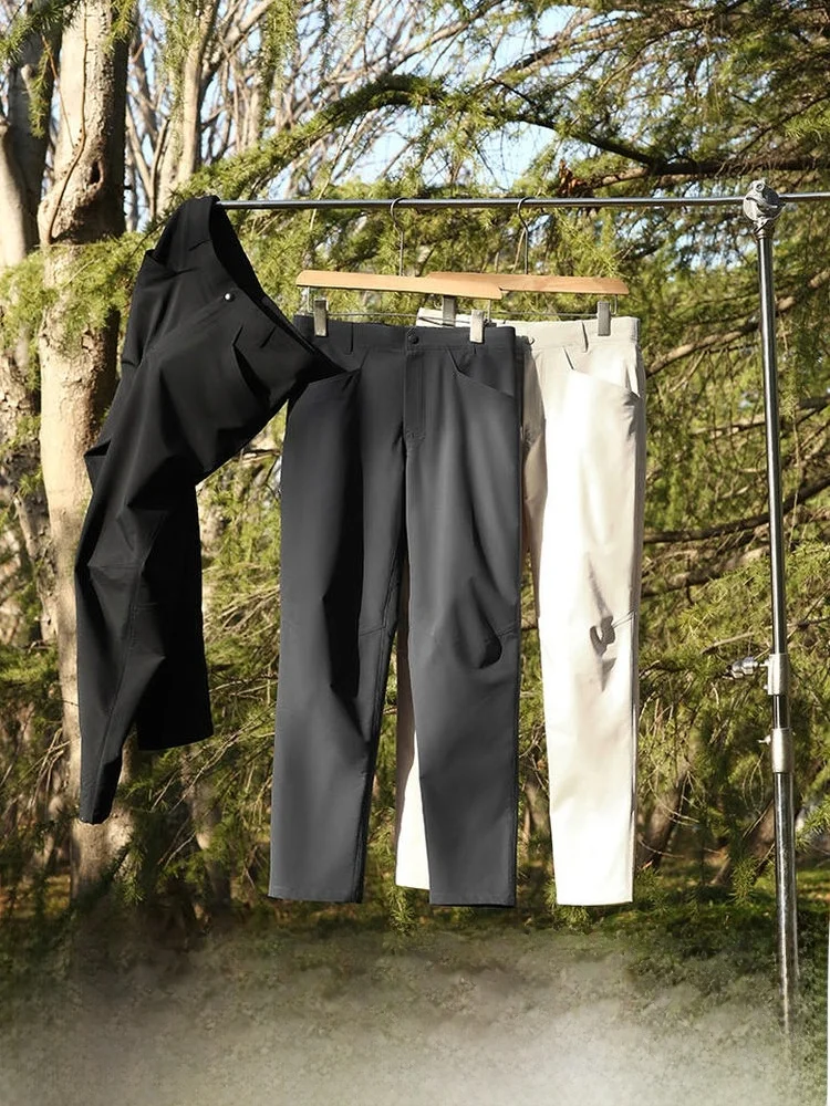 Coolmax Fabric Breathable Water Resistant 3D Tailored Men's Casual Sports Pants Autumn Outdoor Leisure Straight Leg Trousers