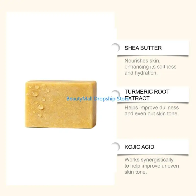 40JD Turmeric Brightening Bar Soap For Glowing Skin 100G Gentle Formula Suitable For Most Skin Types Travel Friendly