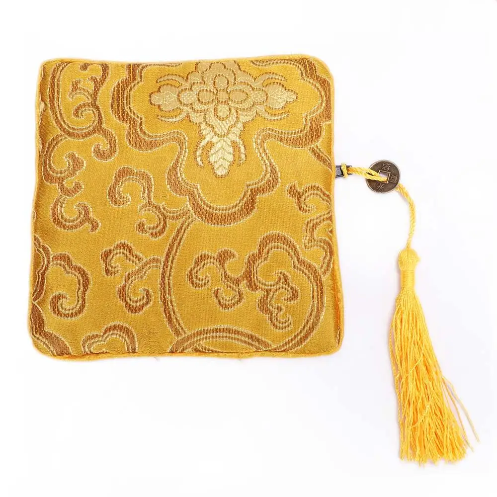 Plate Purse Tassel Fabric Quartet Zipper Beads Brocade Wallet Jewelery Bag Tips Bag Handbags