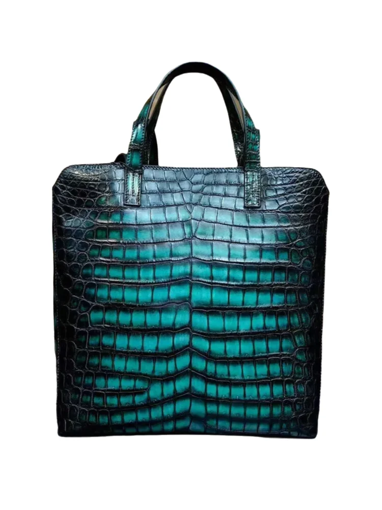 Authentic crocodile leather women's shoulder bag real crocodile large-capacity tote bag elegant temperament women's handbag