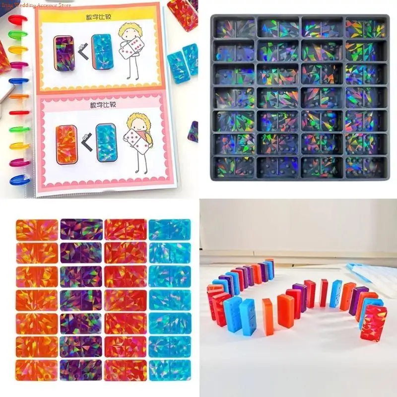 G92D Diy Handmade Products Light Dominoes Silicone Mold Scented Gypsum Ornaments Drop Resin Mold for Decoration