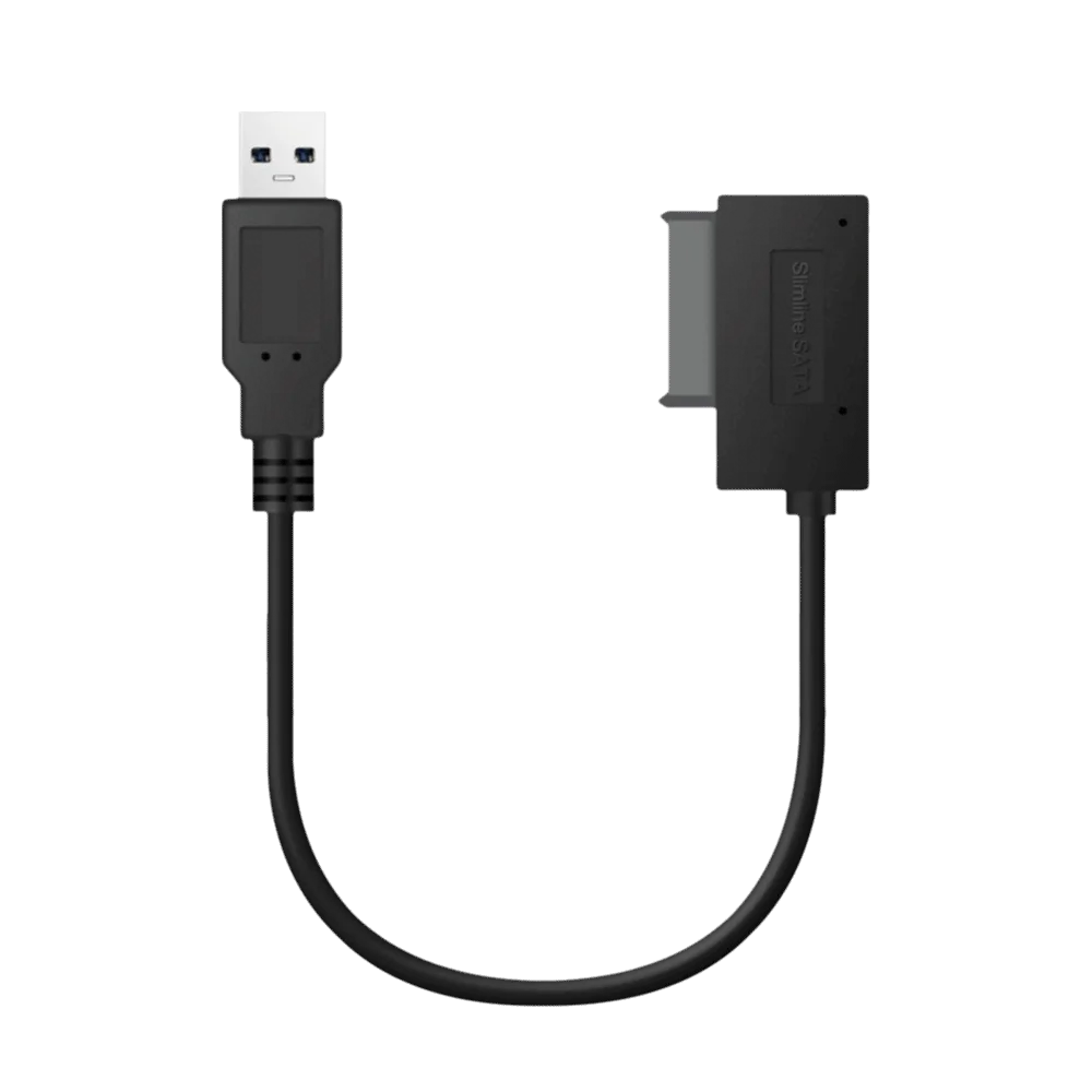 USB 3.0 Slimline SATA Adapter 5Gbps Speed USB 2.0 Optical Drive Adapter 7+6 13 Pin Connector Plug and Play USB to SATA Cable