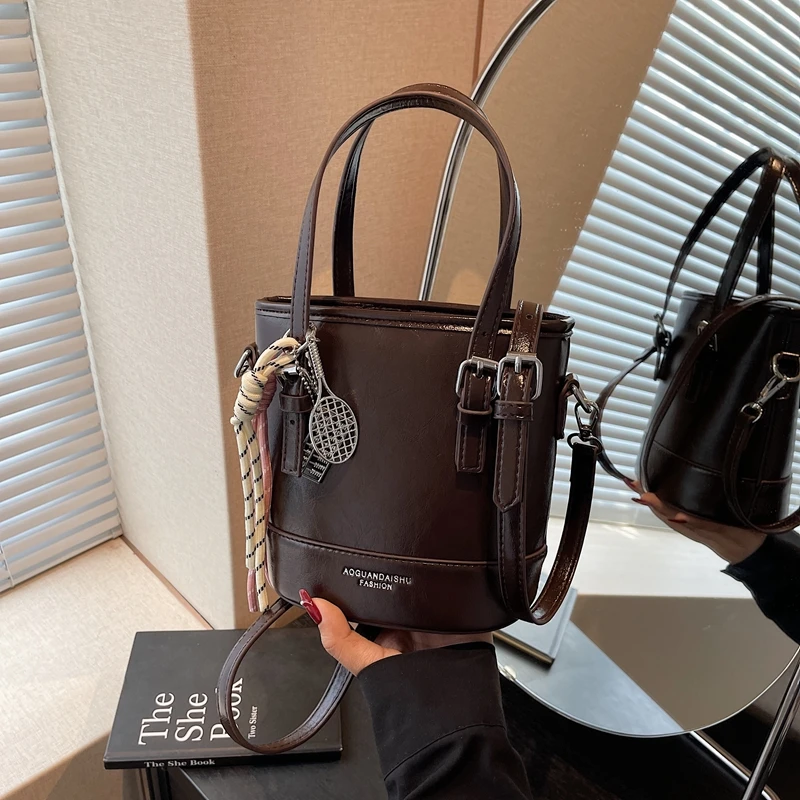 Stylish Faux Leather Shoulder Bag Women Designer Handbag with Adjustable Strap Multiple Pockets & Magnetic Closure Office Purse