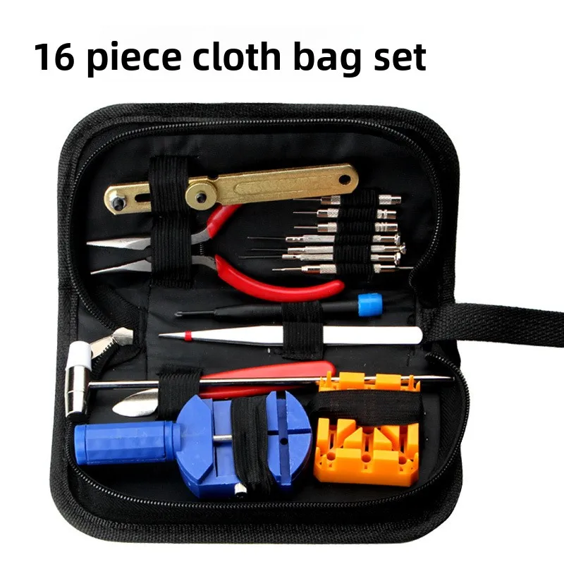 13-Piece Watch Repair Tool Kit, Back Case Opener & Link Pin Remover, Precision Stainless Steel Tools for Watch Bands