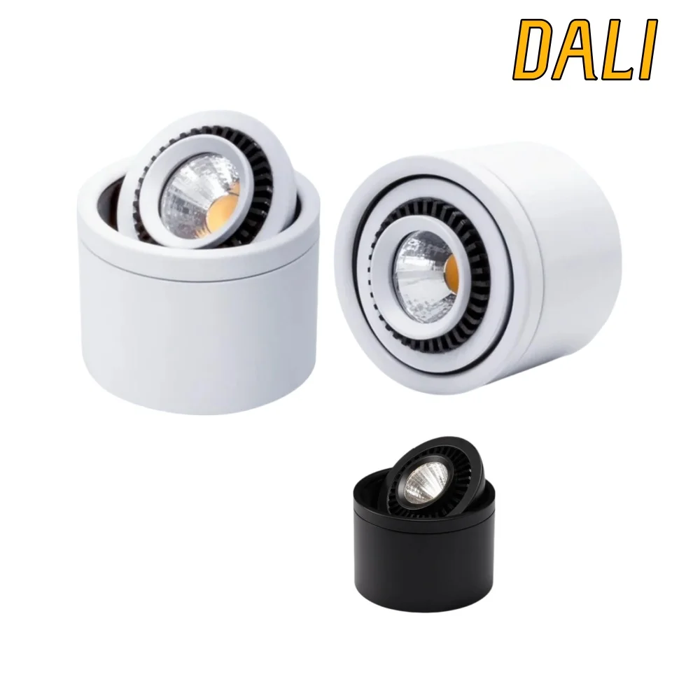 Dali DT6/DT8 Dimmable LED ceiling Anti-glare COB spotlights Down light 5W7W 12W 360 rotation AC220V-265V aluminum Home business