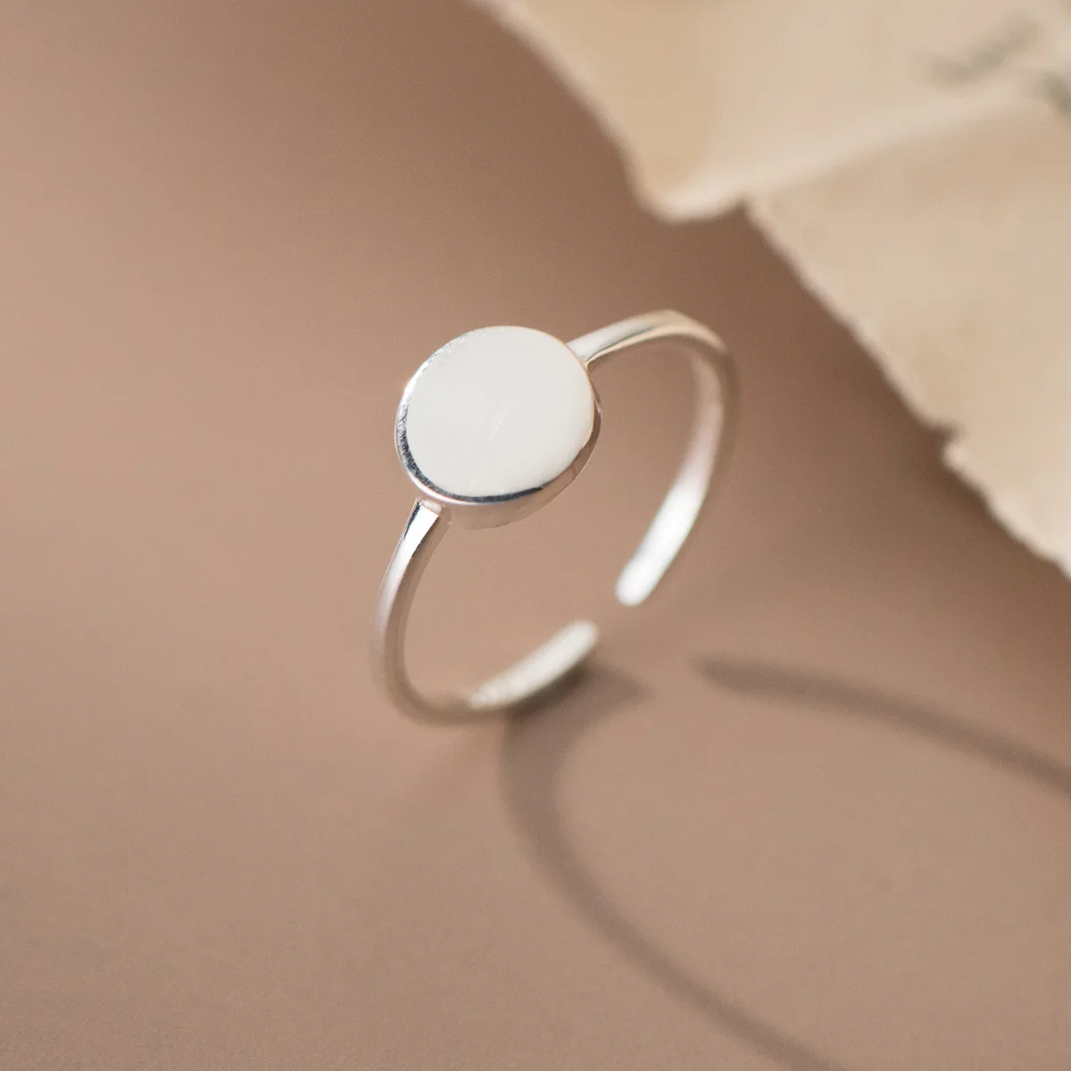 925 Sterling Silver Smooth Surface Round Open Rings For Women Wedding Female Luxury Jewelry Wholesale Free Delivery Jewellery