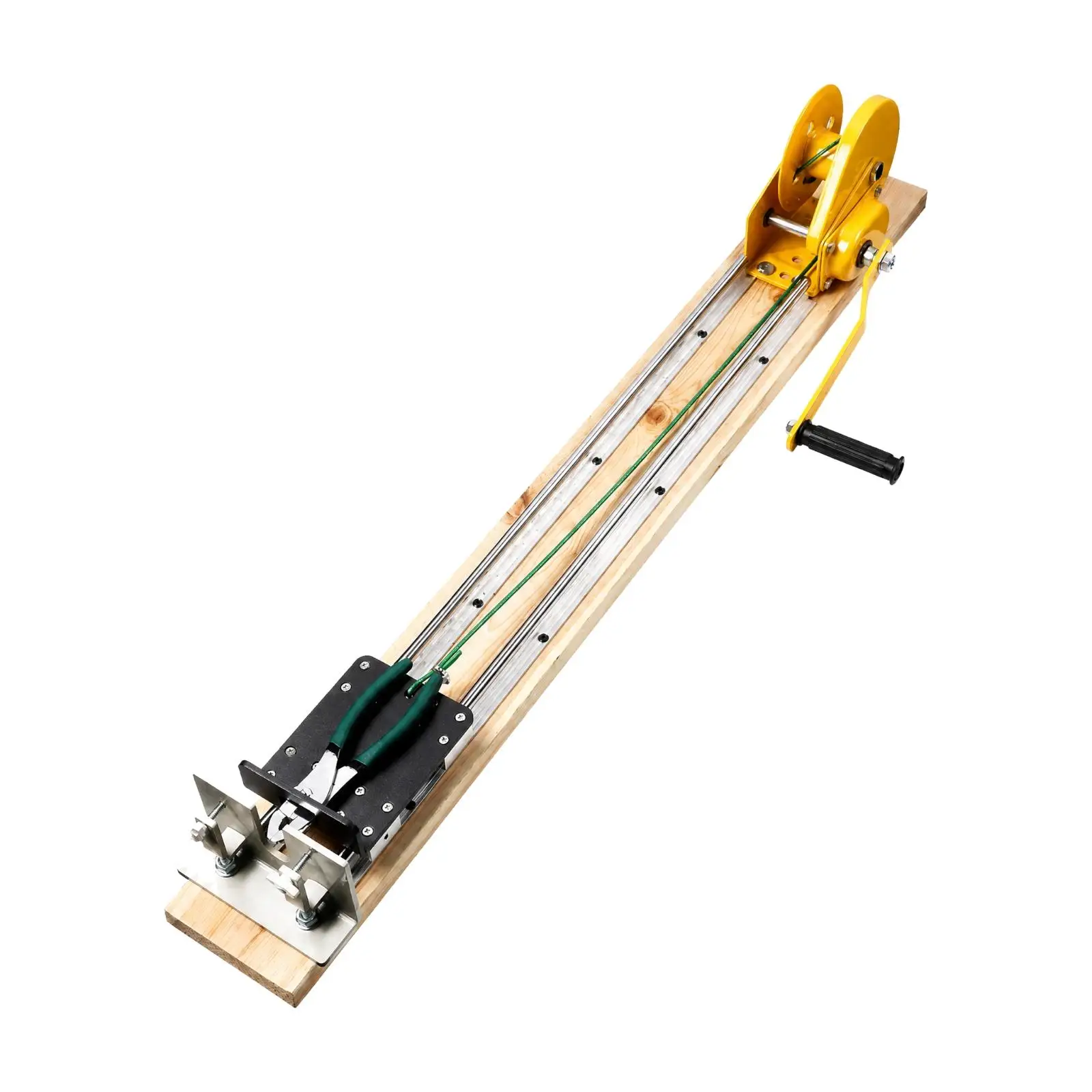 Manual Wire Drawing Bench for Gold Silver Jewelry Fabrication with Crank Handle and Measuring Scale