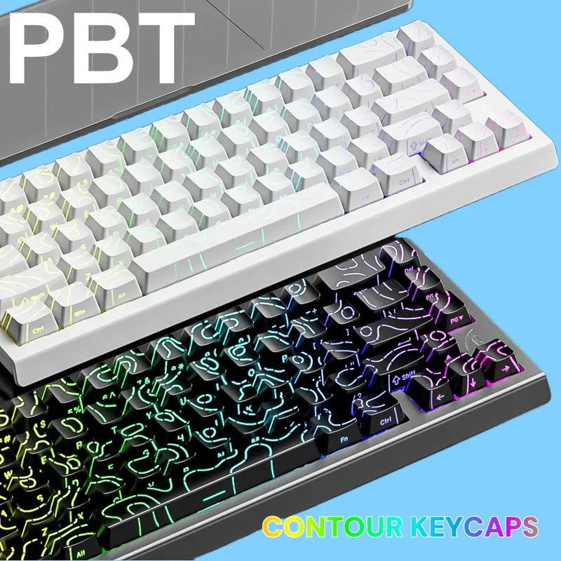Contour KM98 PBT Keycaps-Perfect Fit for Attack Shark X68HE, MCHOSE ACE60/ACE68 Magnetic Gaming Keyboards & More Cherry Height