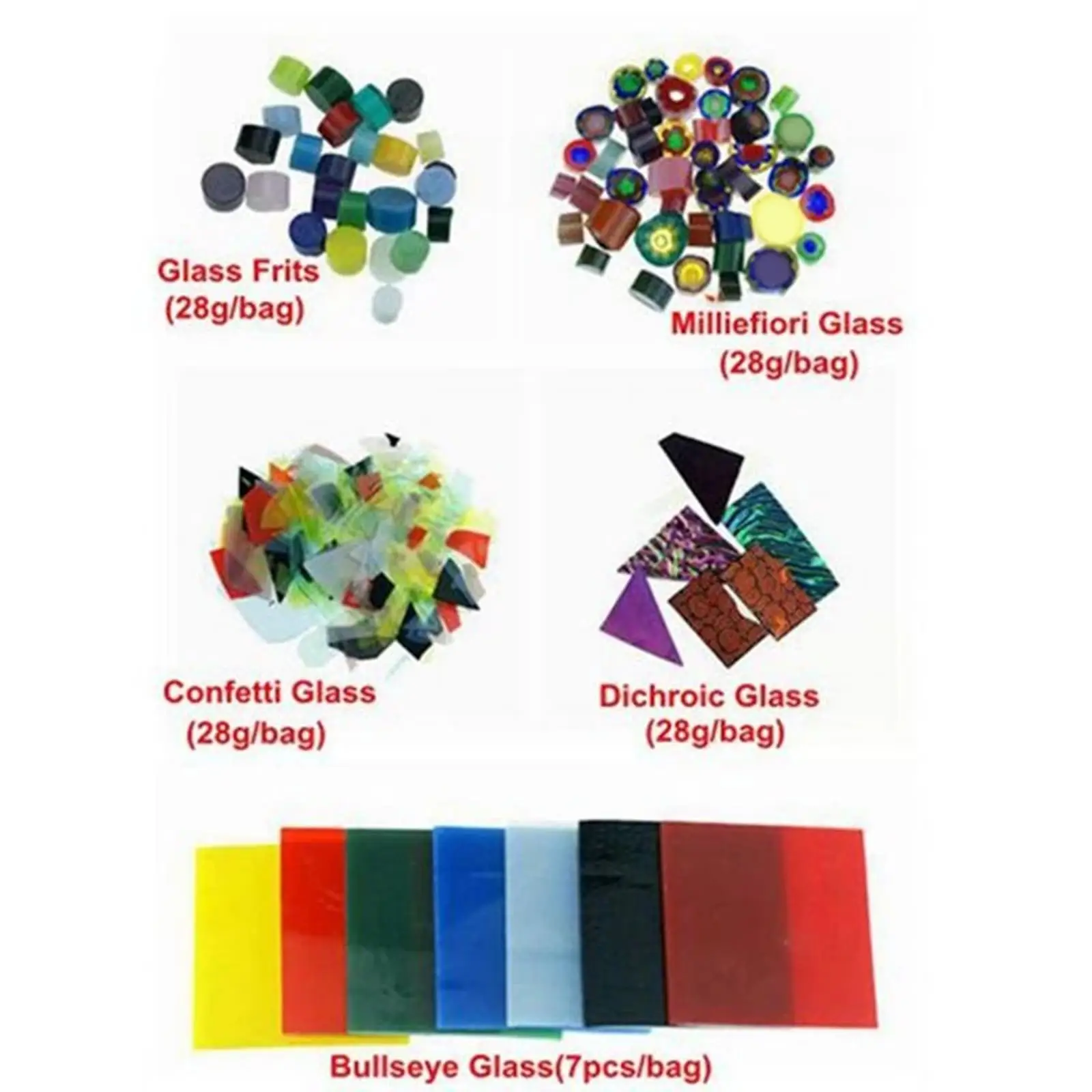 14Pcs Stained Glass Fusing Supplies Handmade Accessories Jewelry Tools
